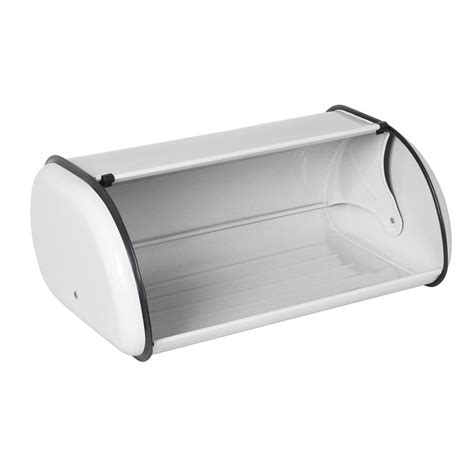 white metal bread box|stainless steel countertop bread box.